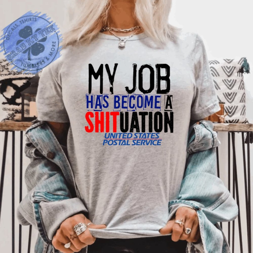 DISTRESSED DESIGN MAIL CARRIER TSHIRT
